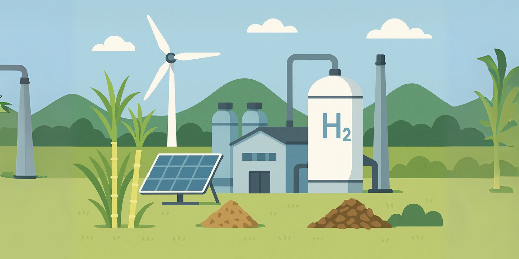hidrogênio e biomassa