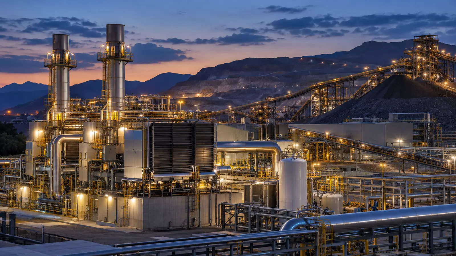Planta de cogeração a gás integrada a complexo de processamento mineral